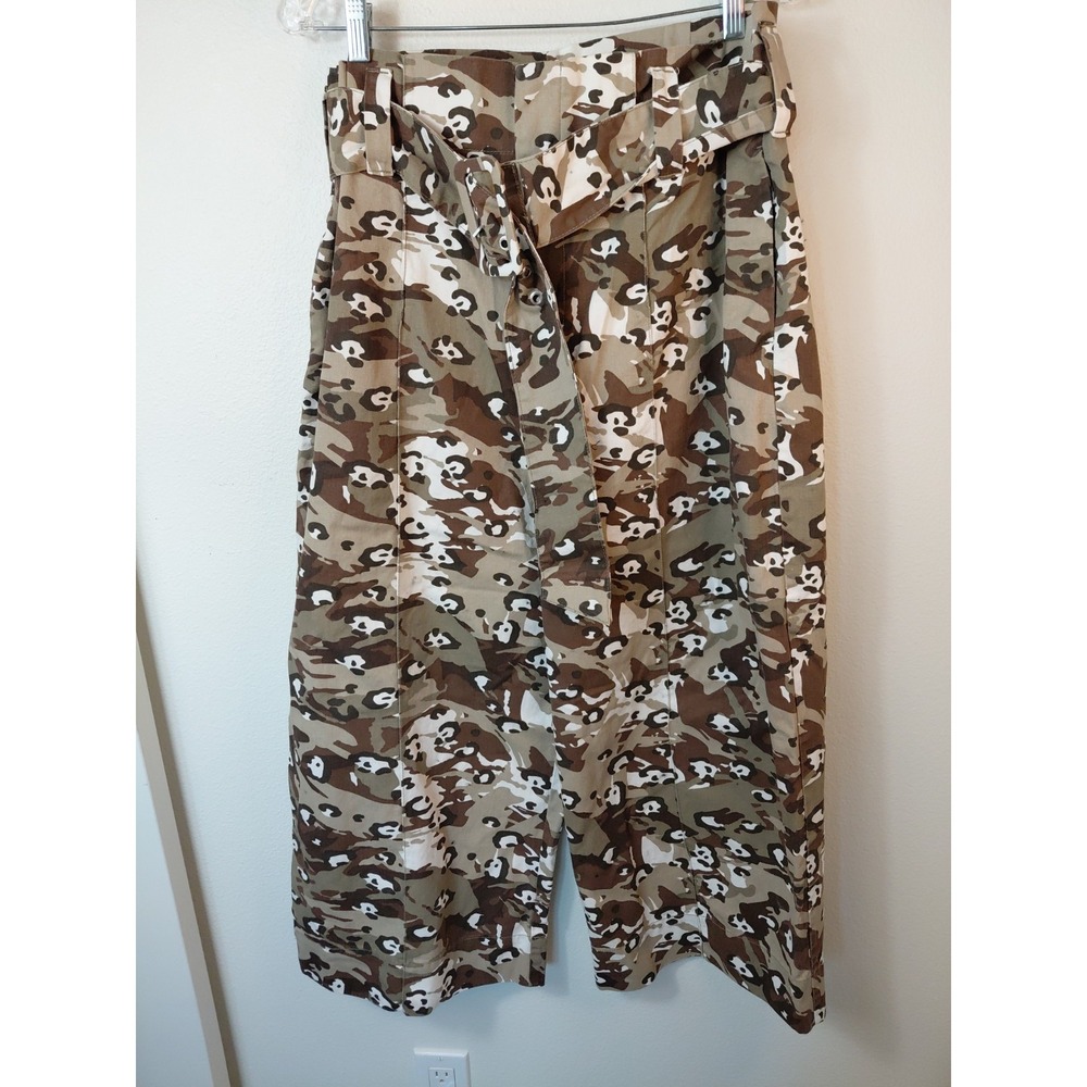 Y2K Asos Camo Pants Wide Streetwear Skater Size 14 Womens Military Utility - Picture 2 of 11